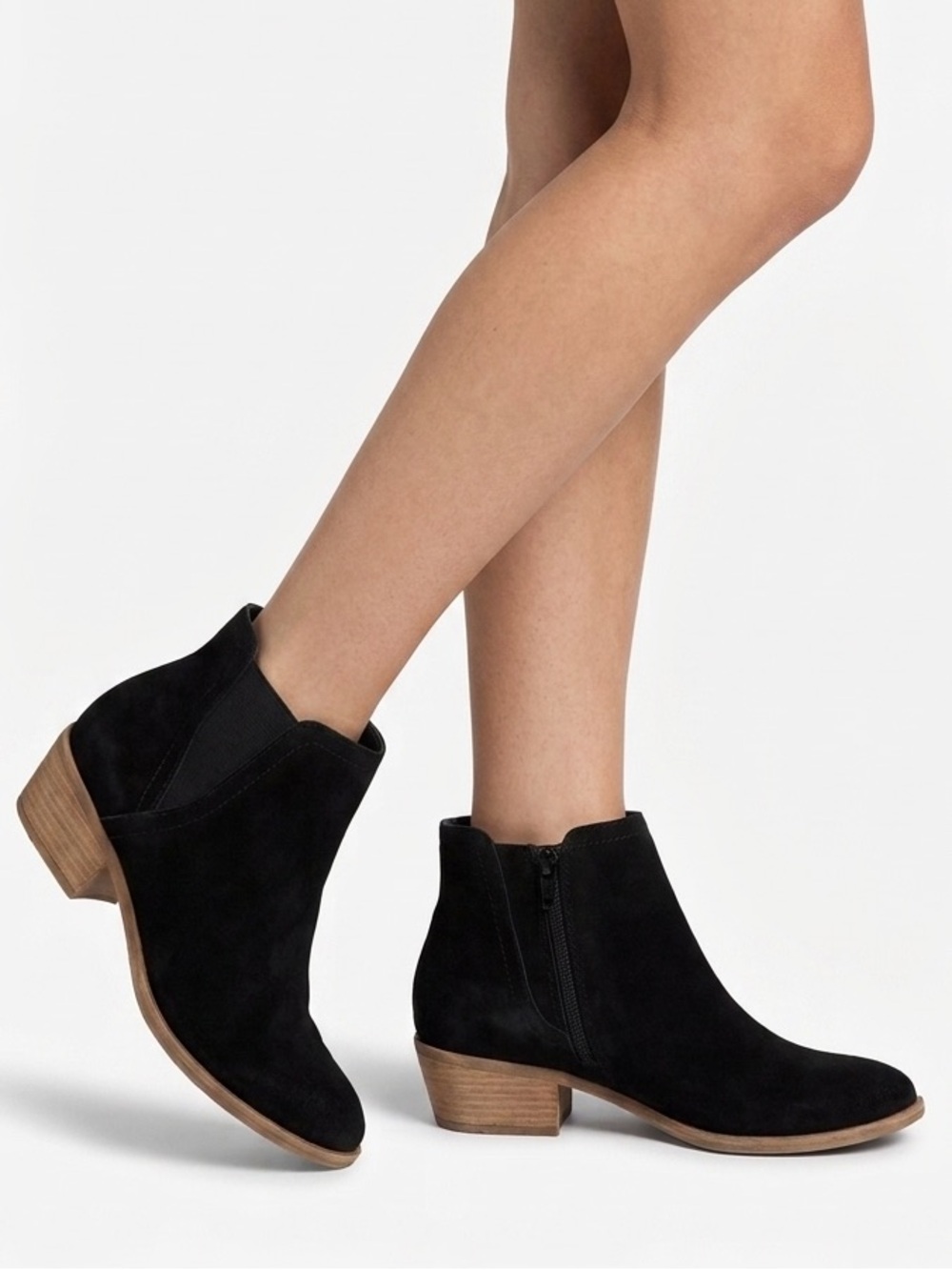 Kensie Garry Black Suede Ankle Boots